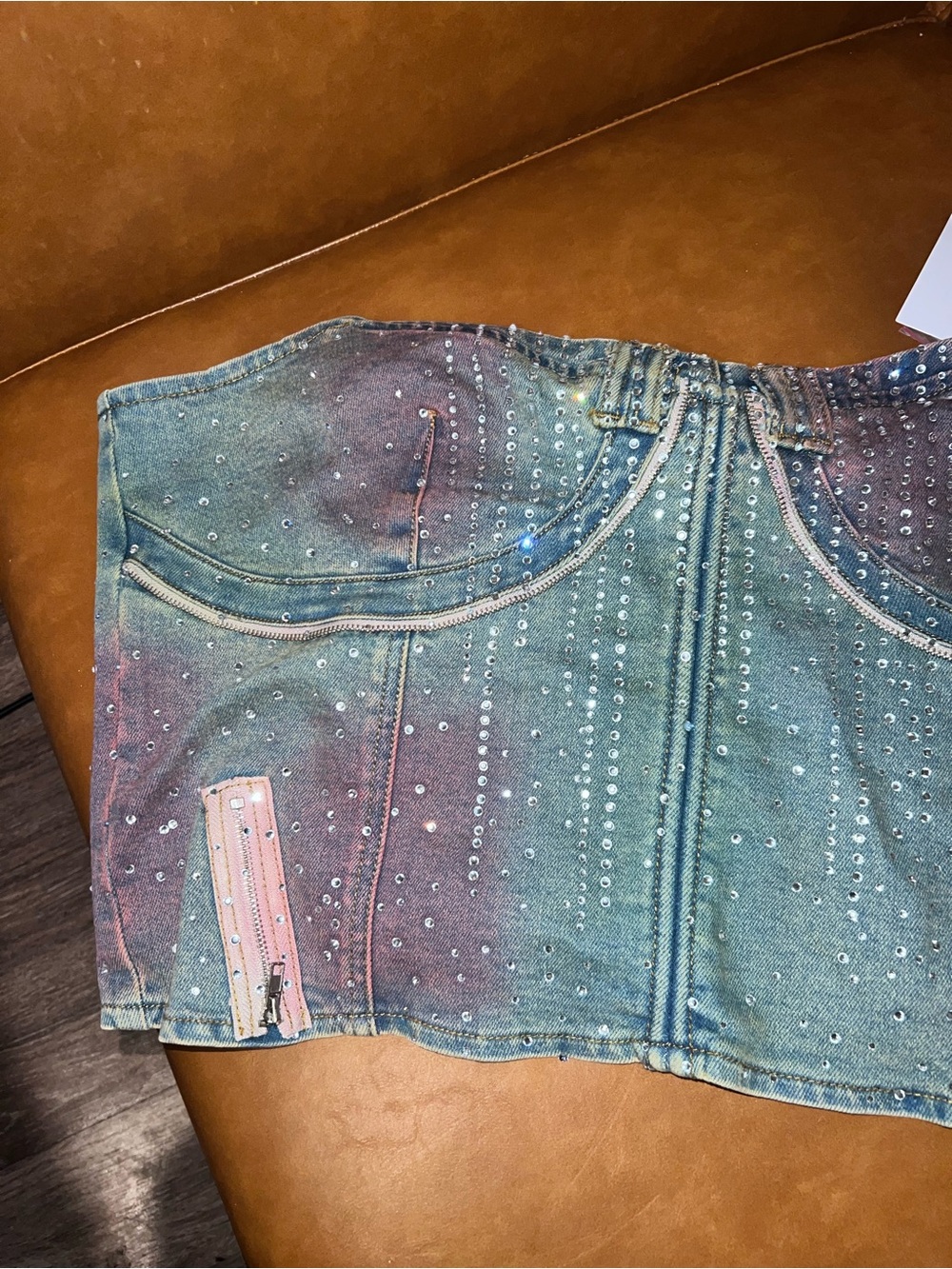 AKIRA Galaxy Girl Rhinestone Denim Corset size size 1X - Picture 10 of 16
